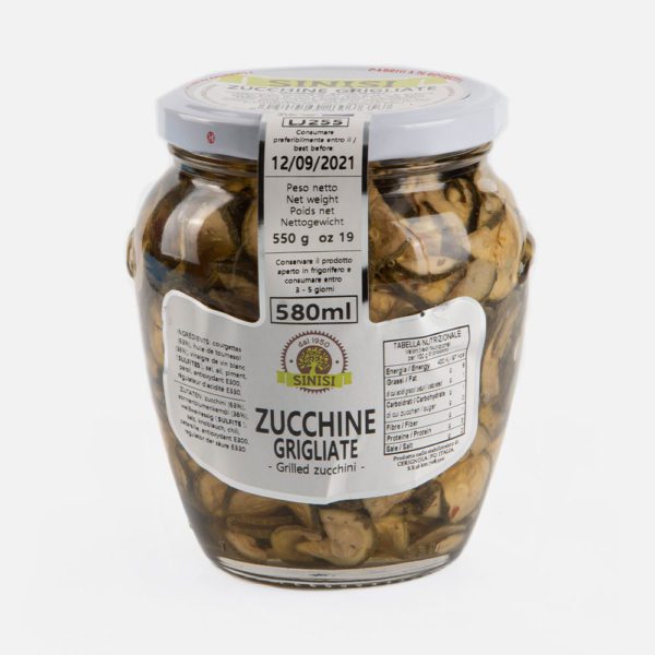 Zucchine grigliate 580ml - Sinisi srl