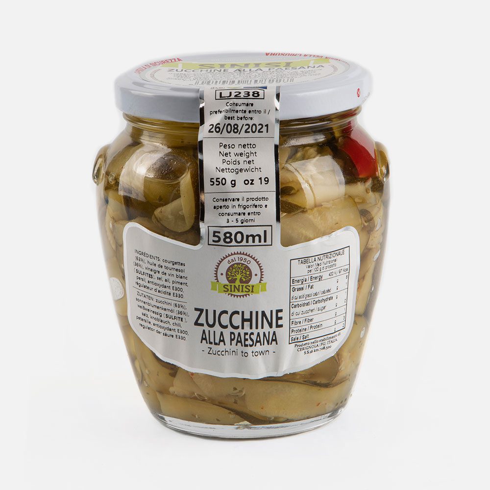 Zucchine alla paesana 580ml - Sinisi srl